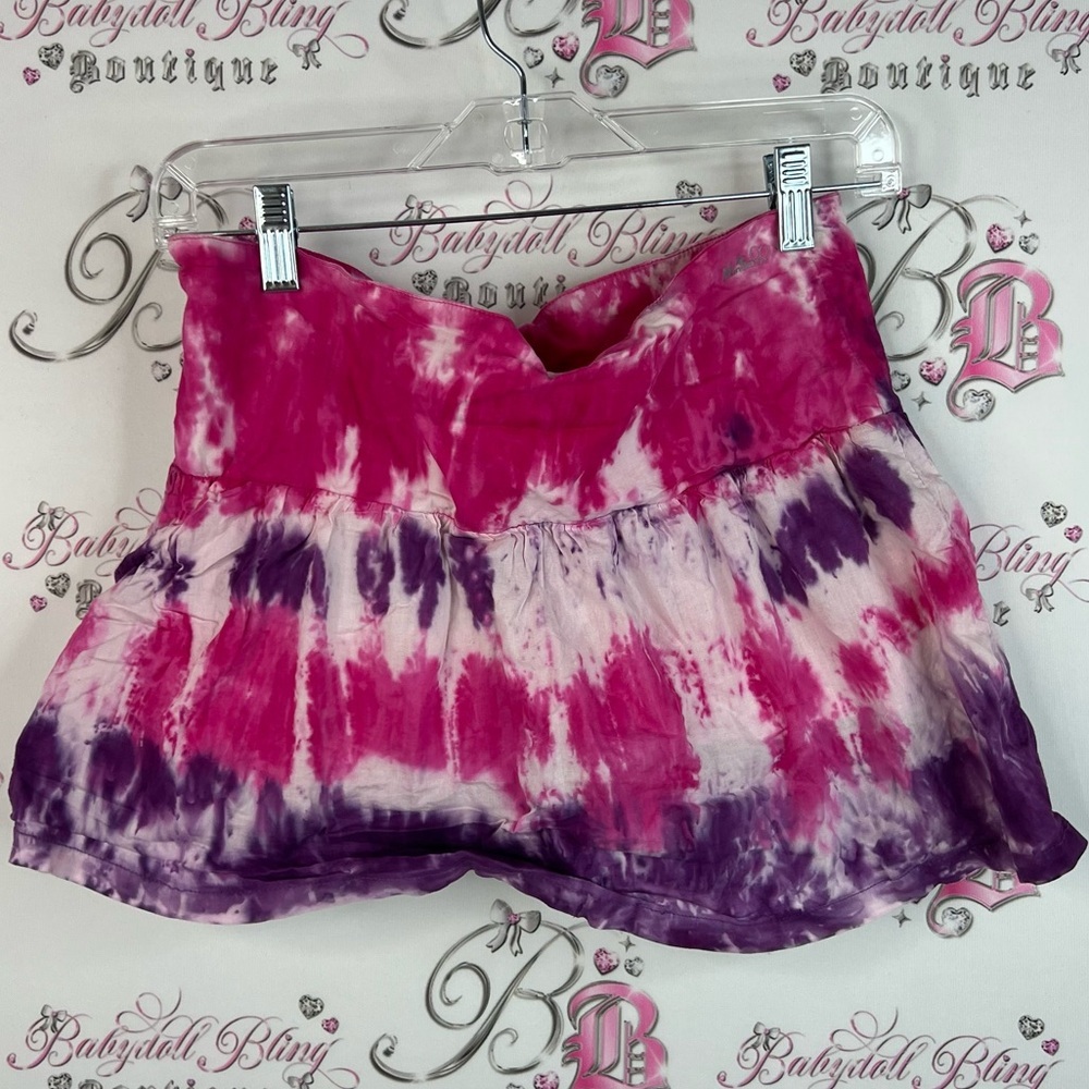 La SENZA girl manda collection skort skirt y2k 2000s Pink Tie-Dye Skirt